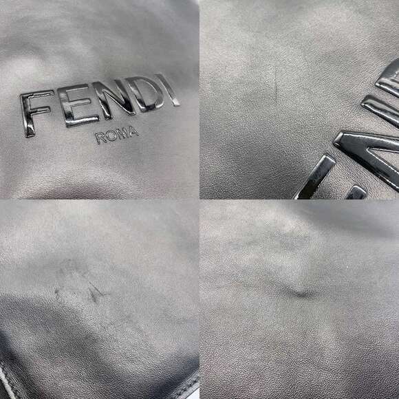 FENDI Black Leather Tote Bag - Picture 4 of 5